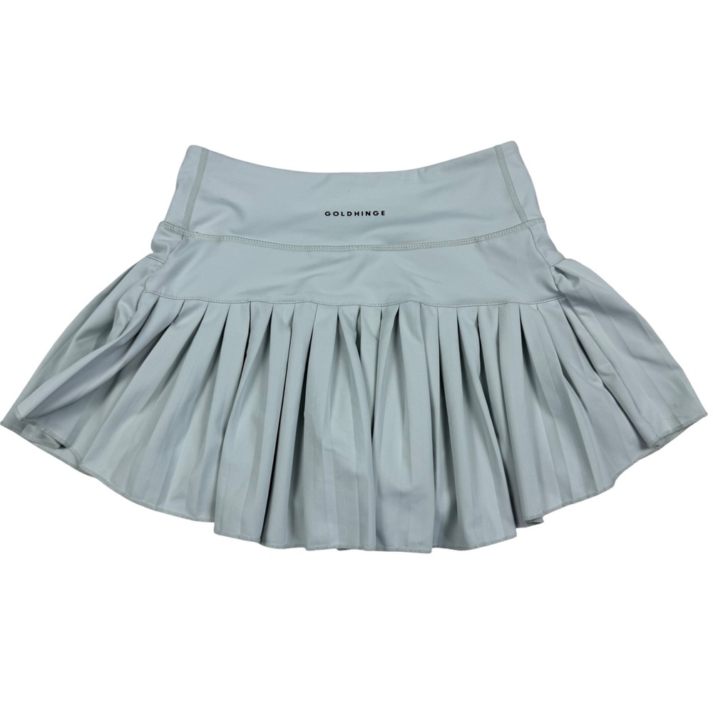 Goldhinge Pleated Tennis Skort Light Blue Athletic Mini Skirt with Pockets Sz S